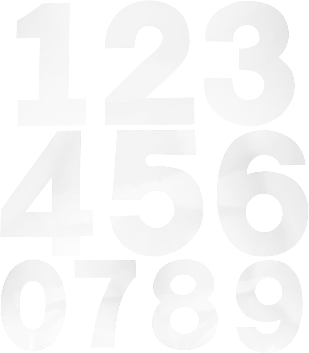 0-8 Number Stencil for Cake, PET Reusable Template Set