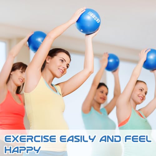 jjshund Pilates Ball, 9 Inch Small Exercise Ball Mini Yoga Ball with Exercise Guide, Soft Workout Ball for Home Gym Yoga, Pilates, Core Training, Workout, Balance, Stability - Thumbnail 6