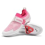 Vicogn Mens Womens Indoor Cycling Shoes Compatible with Peloton Bike Pre-Installed with Look Delta Cleats Clip...