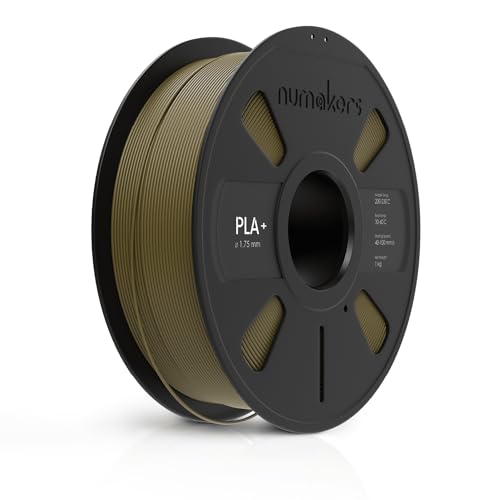 Image of NUMAKERS PLA+ 3D Printer Filament, 1.75mm, Dimensional Accuracy + /- 0.03 mm, 1 kg Spool (2.2 lbs), Compatible with Most FDM Printers (Military Khakhi)
