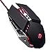 Gaming Mouse Mute Silent Click,Inphic USB Wired Optical Gaming Mice with LED Optical, 4 DPI Adjustment Levels, 6 Buttons for Laptop, PC, Mac (Metallic Black)