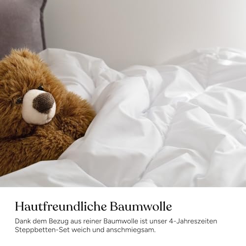 Ehrenkind 4 Jahreszeiten Kinder-Steppbetten-Set aus Baumwolle mit Decke und Kissen, Oeko-TEX Standard 100 – Bild 6