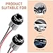 leechio Car Turn Signal Lights Harness Pigtail Socket, T10 T13 T15 Brake Light Pigtail Wire Harness Plugs Connector, Plug and Play Light Bulb Retrofit Socket Assembly (Gray)