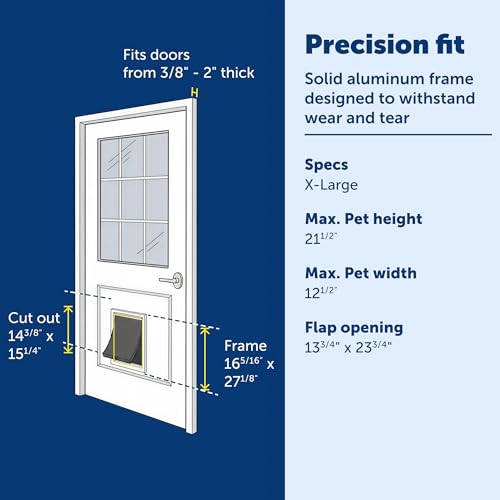 PetSafe Freedom Aluminum Dog and Cat Door - Durable Frame - Small, Medium, Large, X-Large by PetSafe - Image 3
