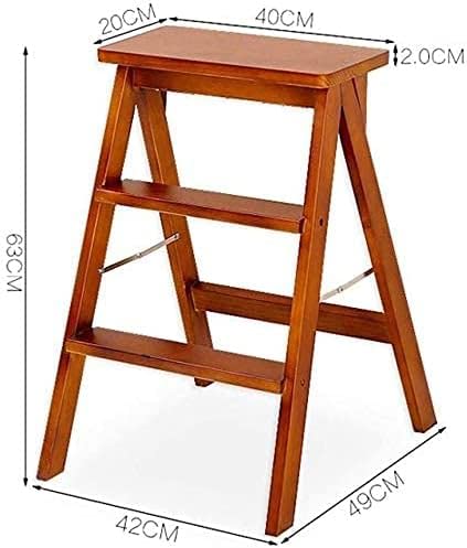Banco de madera alto y resistente con función de escalera plegable hogar 2