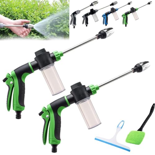 Nettoyeur haute pression sans fil, buse de tuyau haute pression, jet rotatif à 360 ° pour nettoyage de clôture, arrosage du jardin, voiture, sol, terrasse (2 pièces)