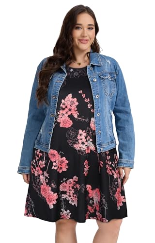 Image of elescat Plus Size Summer Dresses for Women Sleeveless Pockets Beach Tshirt Tank Sundress 2026