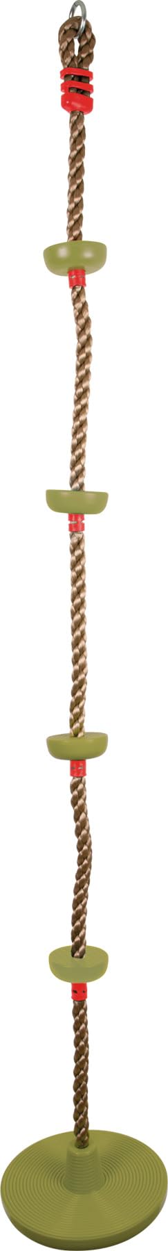 small foot 11878 Fune e altalena 2 in 1, altalena a disco e fune d'arrampicata in combinazione, dai 3 anni in su