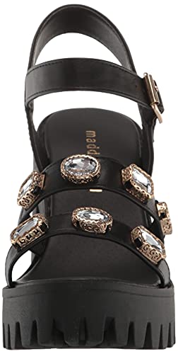 Madden Girl Jewel-Ornamented Heeled Sandals in Black Paris #TOP26