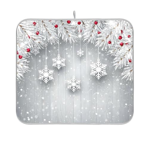 Tapete de secado de platos microfibra absorbente, alfombrilla de secado grande para cocina 7