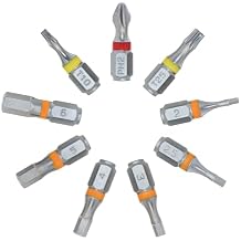 711L Color-Coded 9-Piece Hex Bit Set 1/4 Drive | Extra 1mm Extended Base for Quick Release | Laser-Engraved Sizes | S2 Alloy Steel for Durability