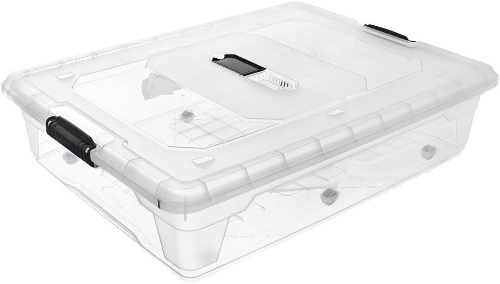 Maya Professional Tools 081075 A Clothes Basket with Lid Floria, 57 liters, Yellow