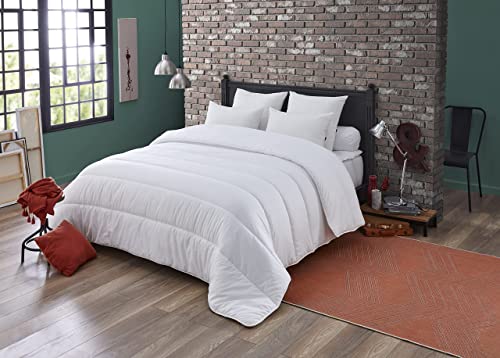 DODO - Couette Chaude Saniprotect 220x240 cm - Convient 2 Personnes - Anti-Acariens, Ultra Douce - Tissu 100% Polyester - Garnissage Synthétique 100%...