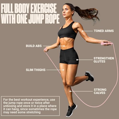 Image of Skipping Rope for Men, Women & Kids - Lightweight Tangle-Free Jump Rope with Soft Foam Anti-Slip Handles