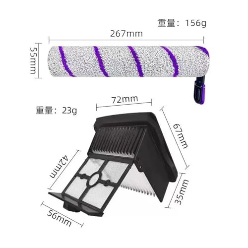 Cabezal de cepillo de suelo para aspiradora compatible con Narwal S20 Pro sin pérdidas 6