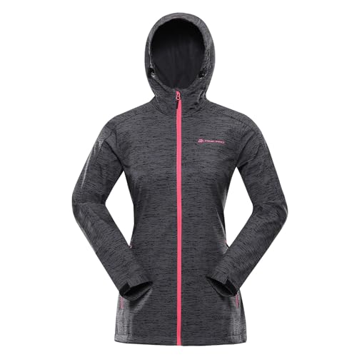 Alpine Pro Herasa Women's Softshell Jacket - Waterproof Sports Jacket & Windbreaker - Functional Transition Jacket for Autumn, Hiking, Running, Cycling & Outdoor, gray, S