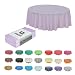 (12-pack) Heavy Duty Plastic Table Covers Tablecloth (Reusable) (Round 84", Lavender)