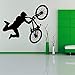 Produktbild Stunt Fahrrad Vinyl Wandaufkleber Jugendliche Jungen Schlafzimmer Aufkleber Spielzimmer Coole Tapete Bikestore Wand Wohnkultur feuerrot 66X56 CM