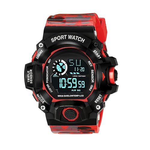 Image of Acnos Digital Sports Watch - Rugged Outdoor Multi-Function Countdown Timer & Alarm (WR30 Water-Resistant)