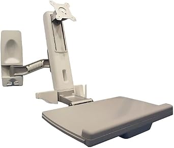 Amer Networks AMR1WS SIT Stand Wall Mounted Computer Workstation System. Features Include TILT,Swivel
