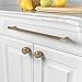 Amerdeco 10 Pack Dark Champagne Bronze Cabinet Pulls 10 Inch Center to Center Champagne Gold Kitchen Cabinet Handles for Drawer Dresser, Cupboard and Wardrobe ZH0031