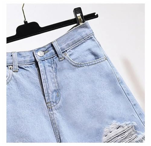 Short d'été taille haute confortable avec franges pour silhouette XL