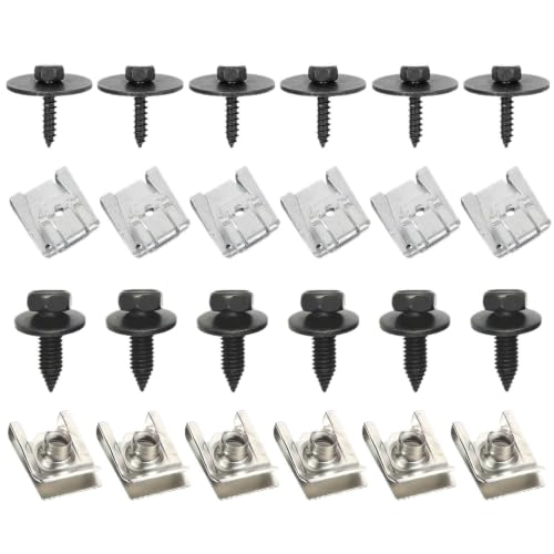 Image of 24pcs Engine Undertray Splashguard Shield Fasteners Clips Screws Nuts