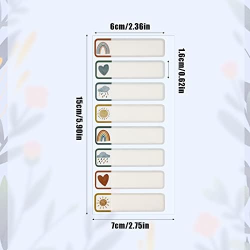 KINBOM 120pcs Waterproof All Purpose Labels, Baby Bottle Labels Kids Labels Waterproof Cute Write on Name Stickers Kids Name Stickers Personalized for Daycare Water Bottles Organizing Containers