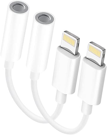 2Pack) Adattatore per cuffie per iPhone [certificato MFi] Cavo auricolare  da Lightning a 3,5 mm Convertitore jack Aux Accessori dongle audio  compatibile con iPhone 13/12/11/XR /X /XS /7/7P / 8 : Amazon.it: Elettronica