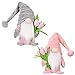 Jour des mères GNOME Poupée sans Visage Peluche Elfe Dépannage Dépannage Artisanat Cadeau avec Tulipe Bouquet Mère Journée de la Mère Festival de Printemps 2pcs