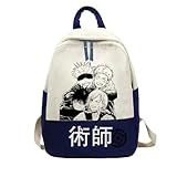Gojo Satoru - Mochila escolar JJK, mochila de anime, mochila estudiantil para niños y niñas, mochila de hombro para portátil con dibujos animados 3D, mochila ligera para viajar, deportes al aire libre
