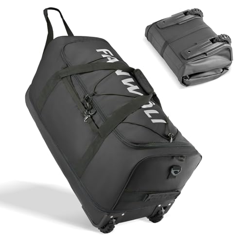 Fanwoli 30'' Rolling Duffel Bag 2 Wheels - No-Sag Design