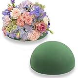Navorise 2 Pcs Floral Foam Half Balls 5.51”Wx2.76”H, Green Flower Styrofoam for Fresh and Artificial...