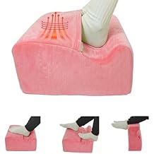 Foot Rest for Under Desk At Work,Ergonomically Designed Home Footrest with Warm Feet Pocket,Comfort Foam Foot Stool Used As A Foot Or Leg Elevator Under Desks,Office Chairs & Sofas or Couch - Pink