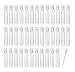 JJKMALL- 100PCS 1ml 1/4 Dram Empty Glass Perfume Sample Bottle Vials with 3ml 1pcs Droppers Samplers for Essential Oils Aromatherapy caps with