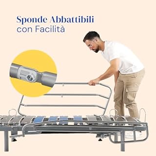 Geriafy - Sponde letto anziani | Molto resistenti e facili da installare | Anti-intrappolamento delle mani (set di 2 ringhiere)