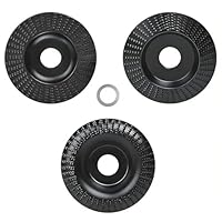 Frässcheibe für Winkelschleifer Holz 125mm Winkelschleifer Mit 8 Zoll(22 mm) Holz Schleifscheibe Schleifscheiben zum Formen, SchleifenundSchneiden (3PCS-Schwarz)
