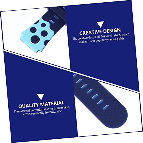 ARTIBETTER 2 Pcs Boys and Girls Wrist Belt Silicone Watch Straps for Boys Girls Comfortable Breathable Easy Install Remove Creative Design2