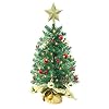 Liecho 24 Inch Tabletop Mini Christmas Tree, Miniature Pine Christmas Tree with Hanging Ornaments, Battery Operated…