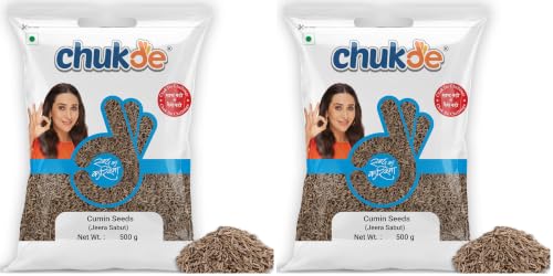 Image of Chukde - Jeera Sabut (17.63 OZ) - Cumin Seeds - Aromatic & Flavorful for Curry & Spice Mixes - Ideal for Spices, Cooking, & Health Benefits - Whole Spices - 500 Gm (Pack of 2)