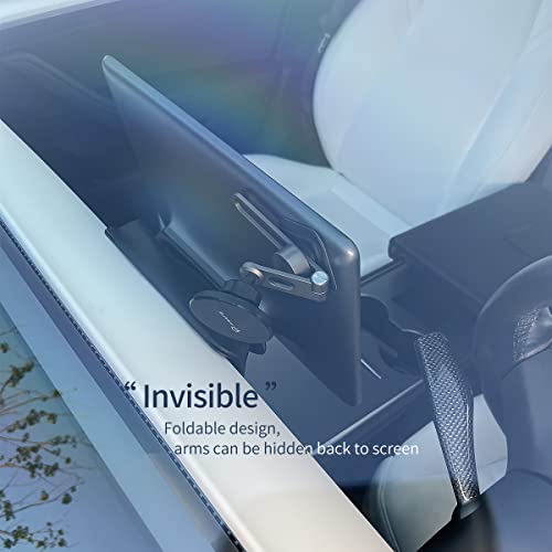 Tparts Floating Display Magnetic Car Cellphone Mount Phone Holder Stand For Tesla Model 3 / Model Y, Compatible With Iphone 12/13 And Other 4.7-6.5'' Smartphones (Upgrade And Silence) #TOP5