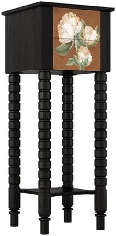 Display Stand Base Living Room Entrance with Drawer High Leg Flower Rack, Modern Art Style Decorative Plant Shelf Decoration Display Stand