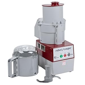 Robot Coupe R2 Dice Continuous Feed Combination Food Processor Dicer with 3 Quart Polycarbonate Bowl Gray 120 Volts