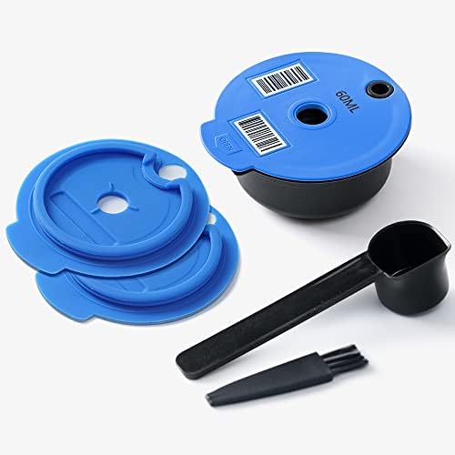 i Cafilas Cápsula de café reutilizable, filtro de café para Tassimo Bosch,  cápsula de café rellenable compatible con Tassimo Bosch, 1 cápsula de 60 ml  + 2 tapas de repuesto Disc Lids. - PREYCA