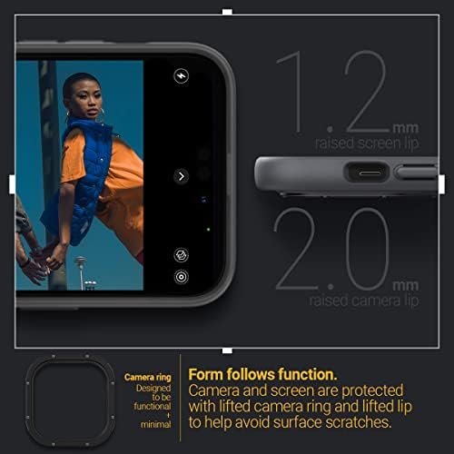 Caseology Skyfall Case Compatible with iPhone 14 Pro Max - Matte Black/Grey