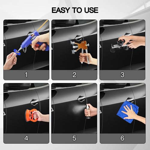 Image of 51PCS Dent Puller Kit,Paintless Dent Removal Kit with Slide Hammer T-Bar,Bridge Puller,Glue Gun,Golden Lifter,Suction Cup,Car Dent Repair Tool for Auto Body Dents, Hail Damage,Refrigerator Door Ding