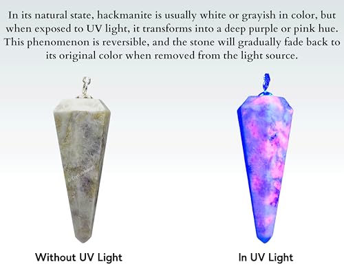 Image of Hackmanite Pendulum Dowsing Tool - Natural Crystal Pendulum for Spiritual Guidance - Premium Dowser Pendulum for Accurate Divination and Energy Healing - Perfect for Energy Healing and Chakra Balancing - Handcrafted with Precision and Elegance