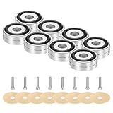 QUARKZMAN 4 Stück Lautsprecher Füße Schwingungsdämpfer 40 mm x 15mm Aluminium Stoßdämpfer Isolationsfüße mit M4 Schrauben für HiFi Schränke Verstärker Subwoofer Plattenspieler Silber