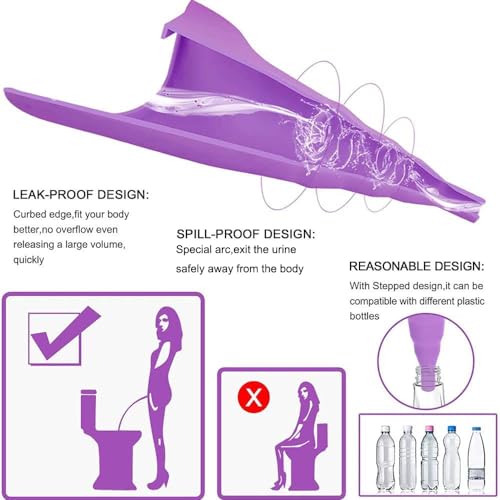 6 PCS Portable Reusable Men's and Women's Outdoor Urinal Funnel, for Camping Trips, Hiking Gear, Traffic jams and queues. image 5