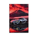 WZKTCL JDM Auto-Poster, Motiv: Supra MK5, Sportwagen und 